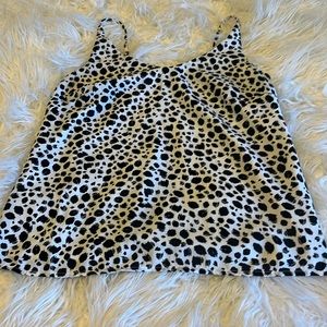Banana Republic black and white animal print camisole tank